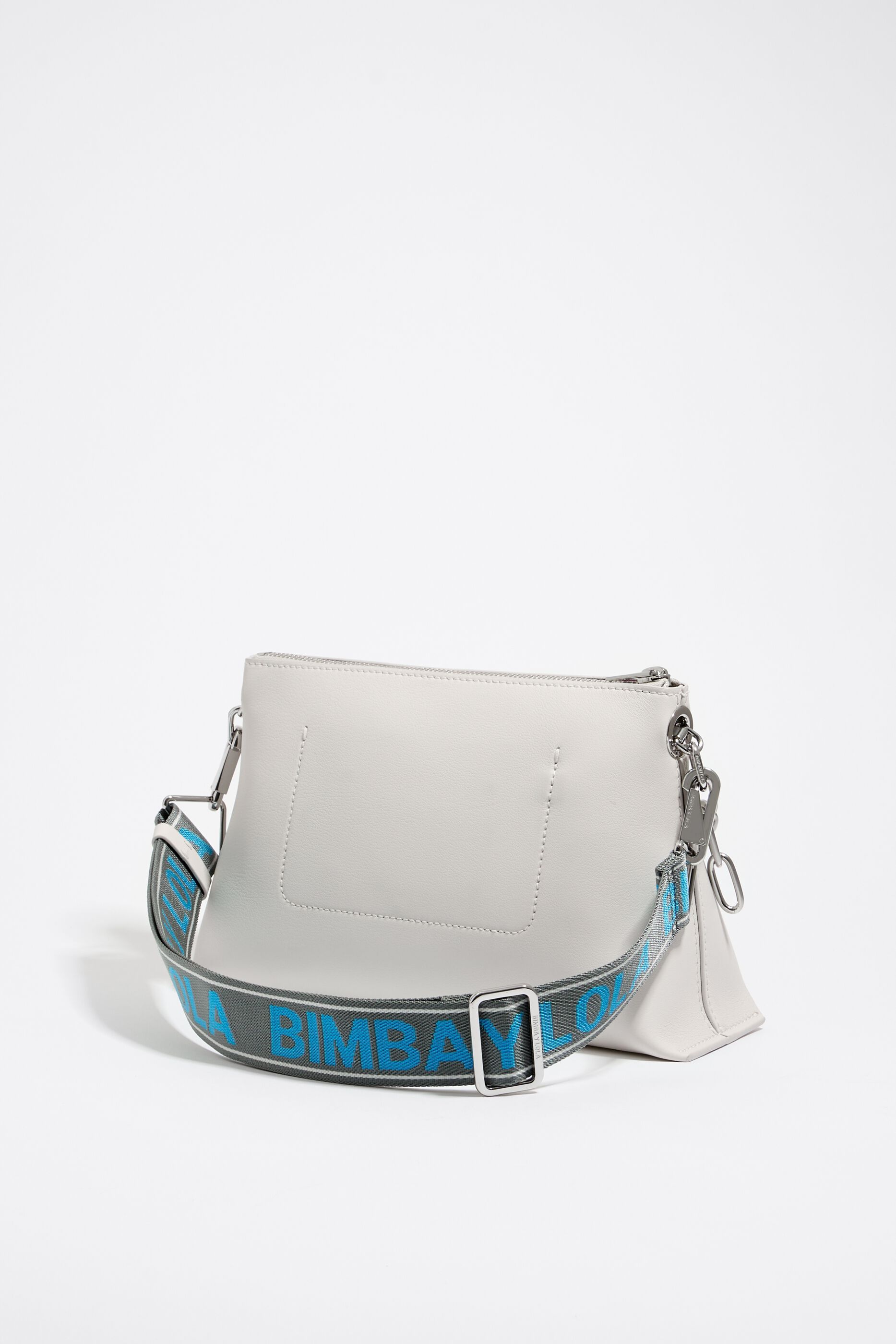 White leather shop messenger bag