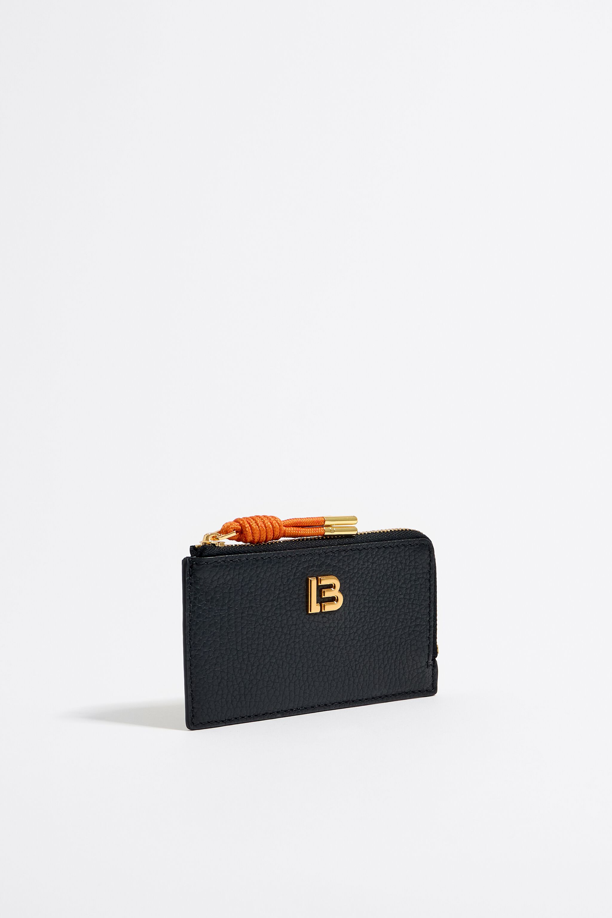 Small black leather coin purse cheap
