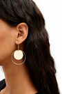 Golden plaque hoop earrings Golden plaque hoop earrings