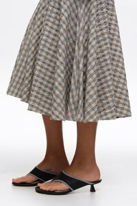 Black leather heel sandal