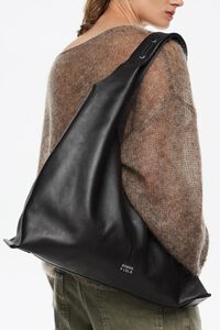 Dark brown leather maxi Bikini Paper bag