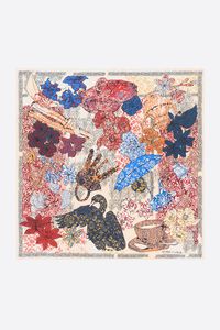 Sand arabesque print scarf
