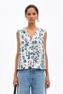 Moonlight-Flowers fluid blouse Moonlight-Flowers fluid blouse