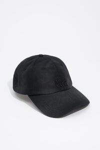 Faded black cotton cap