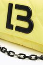 S padded nylon flap bag in yellow S padded nylon flap bag in yellow