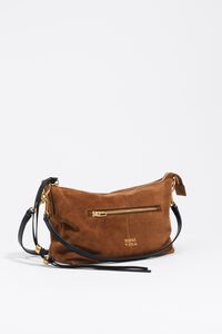 Medium tobacco suede Madrid bag