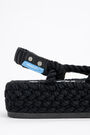 Black lace-up platform sandal Black lace-up platform sandal