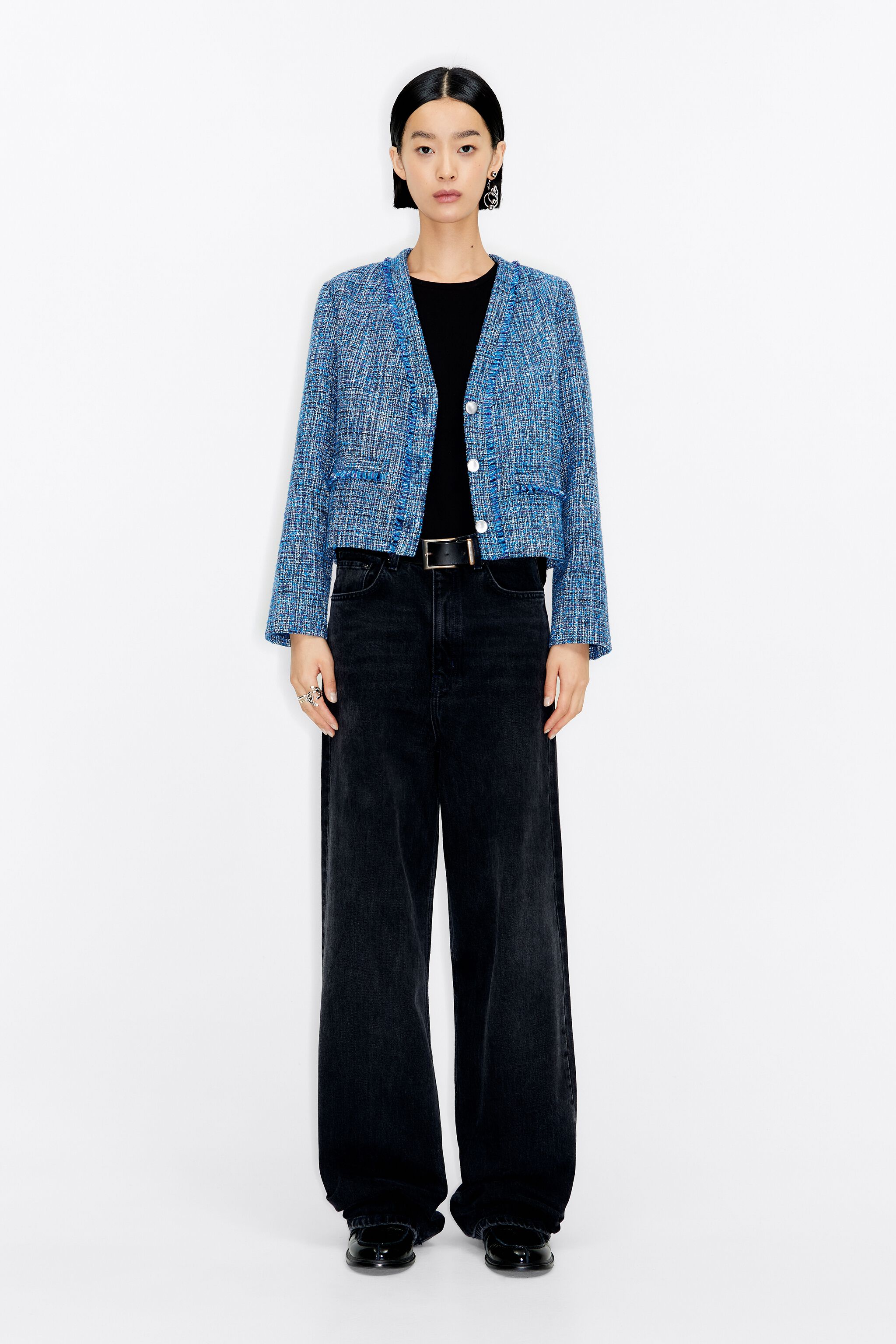 Blue tweed jacket