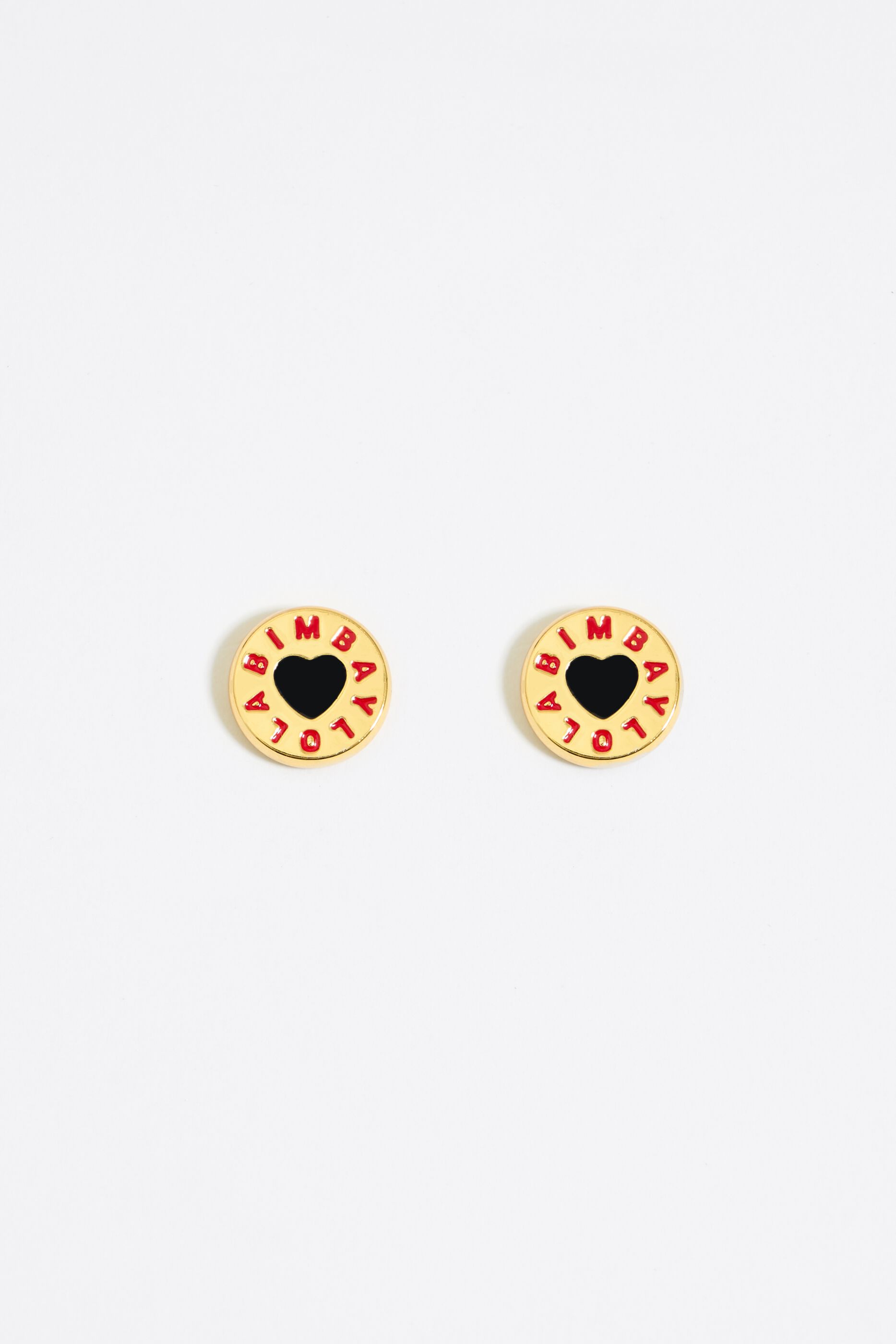 Red heart outlet stud earrings
