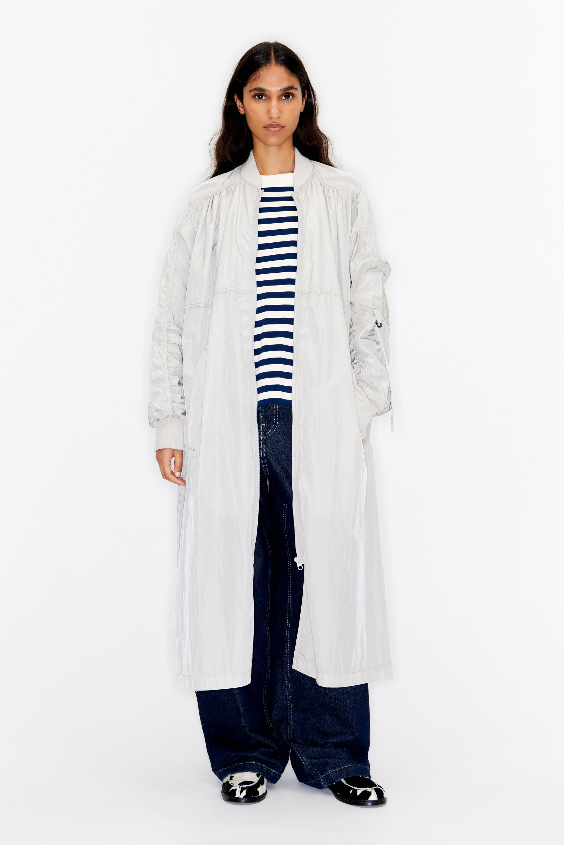 Bomber clearance trench coat
