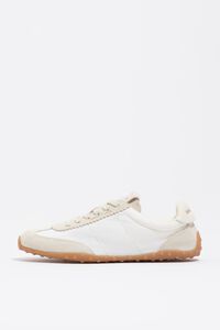 White suede and nylon 13 29 sneaker
