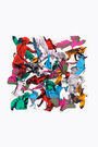 Surrealist collage scarf Surrealist collage scarf