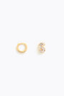 Mini hoop earrings with the letter S Mini hoop earrings with the letter S