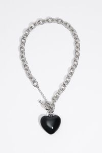 Black heart chain necklace