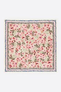 Off-white watercolor floral scarf