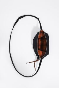 Mini black nylon crossbody bag