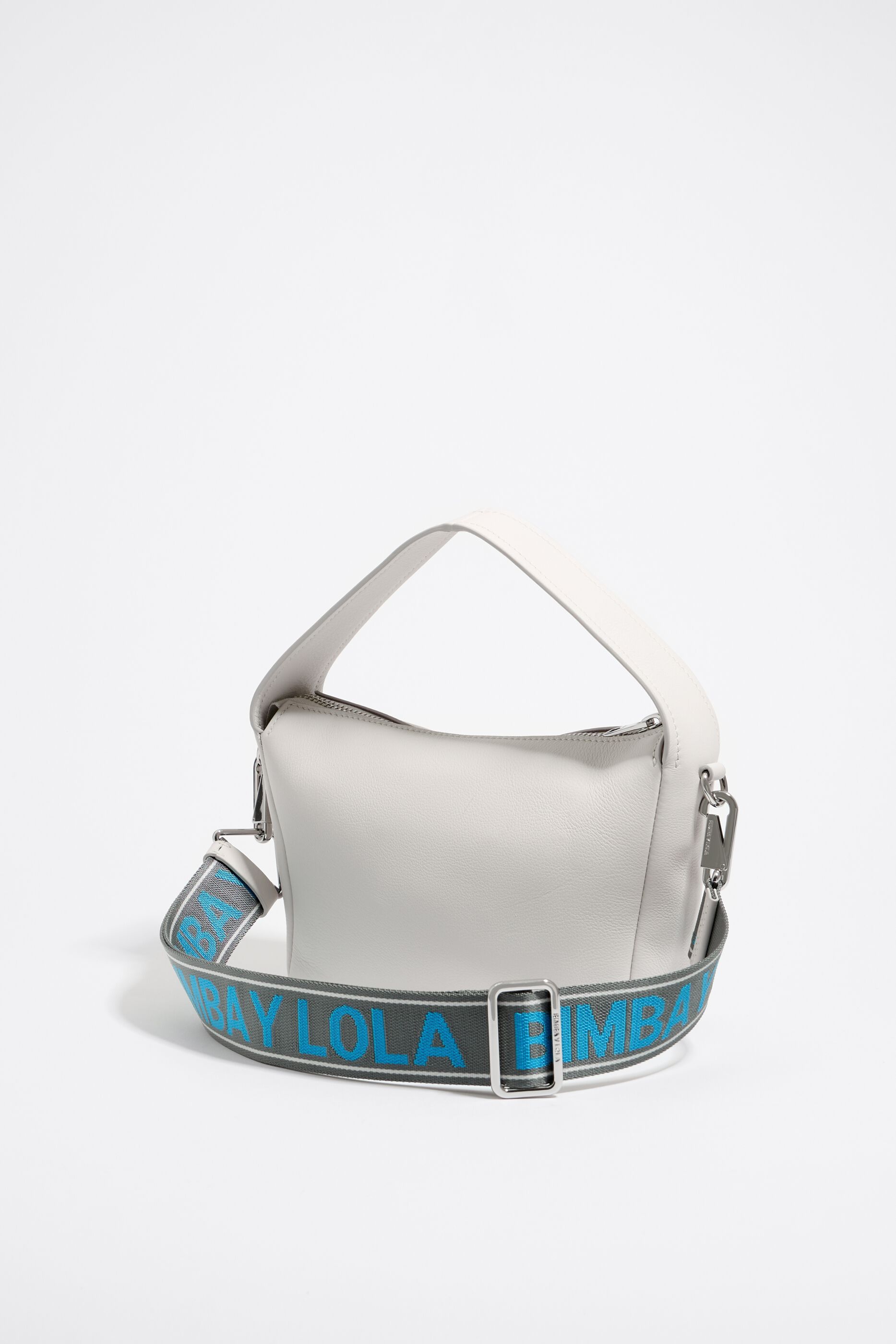 M white leather hobo bag