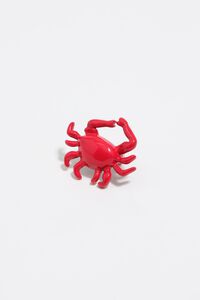 Red enamel crab ring